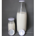 1L milk bottle glass bottle for milk glass milk bottle clear plain bottle with metal lid or rubber lid